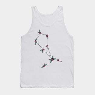 Bootes (The Herdsman) Constellation Roses and Hearts Doodle Tank Top